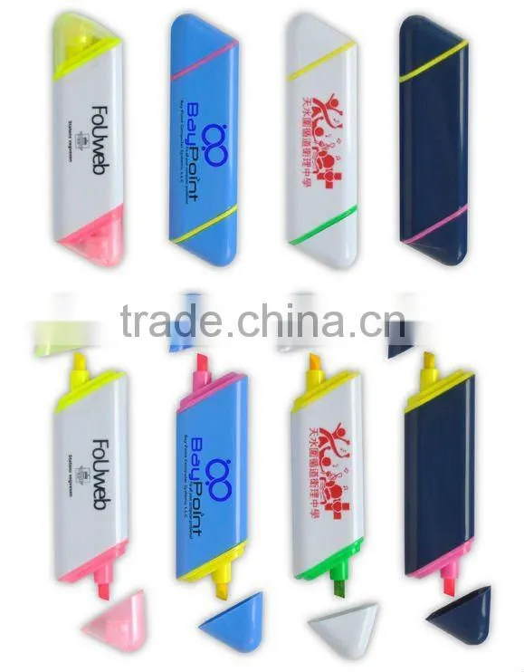 3 in 1 fluorescent marker pen highlighter/multi colored highlighter pen for promotional novelty fluorescent pen gift