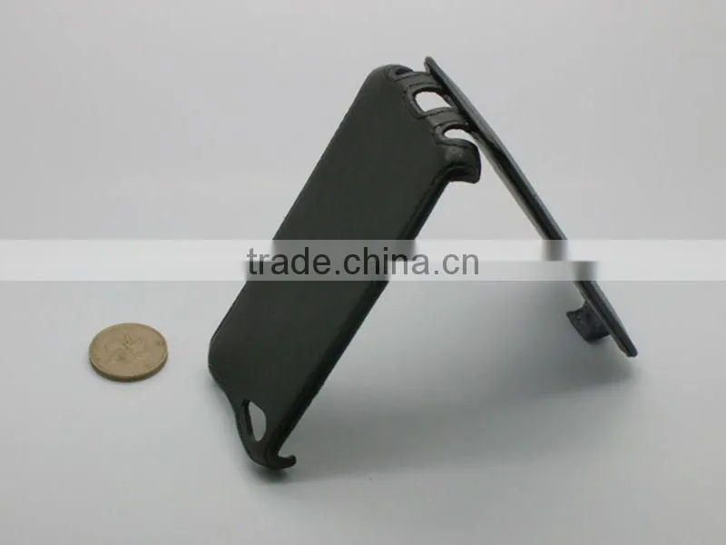 Hot-presing styling design and litchi grain cell phone holster case for iphone5c