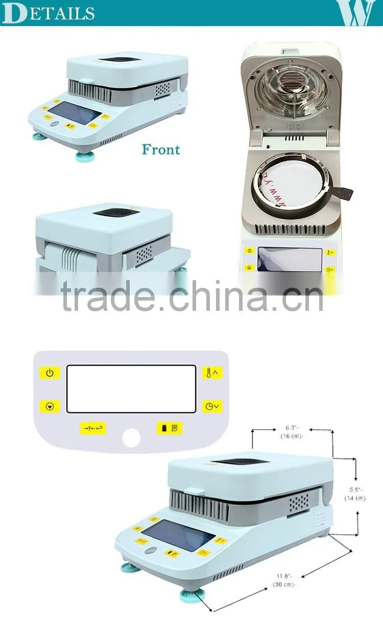 Lab predefined heating soil moisture meter sensor analyzer