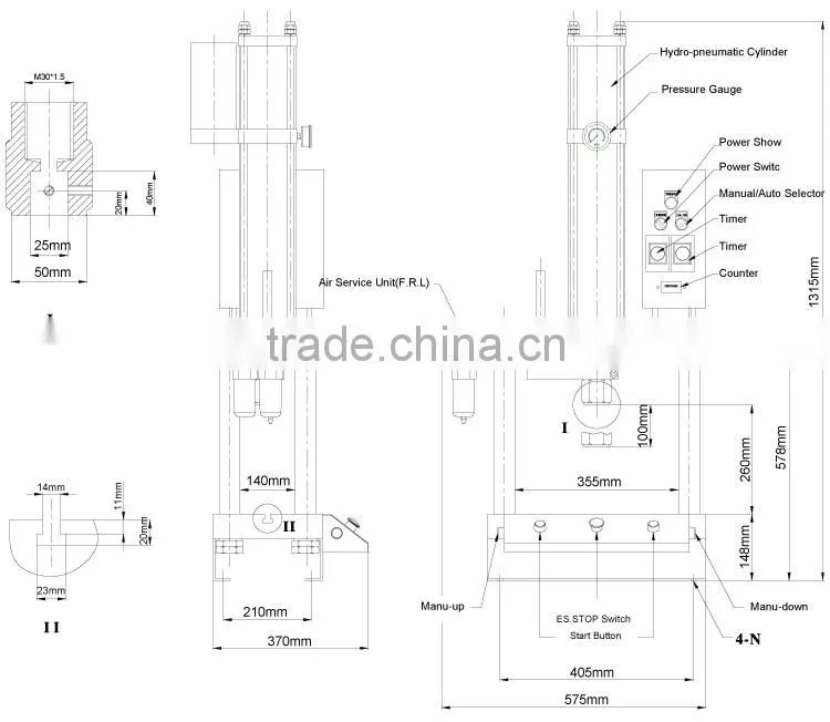 JULY made aluminum push plate punching hole machine