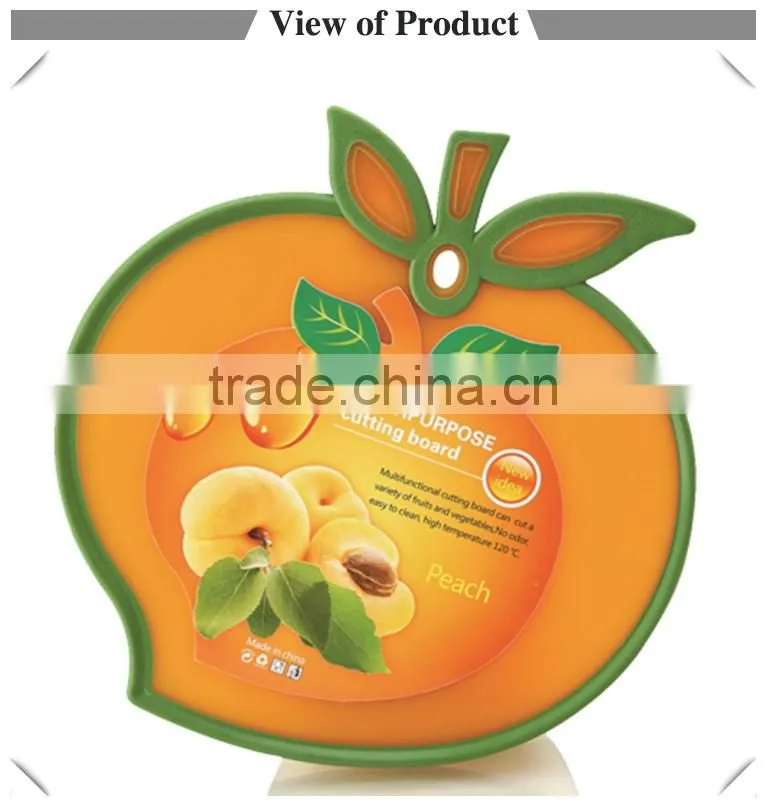 High quality food grade peach shape pp bread cutting board with competitive price for sale