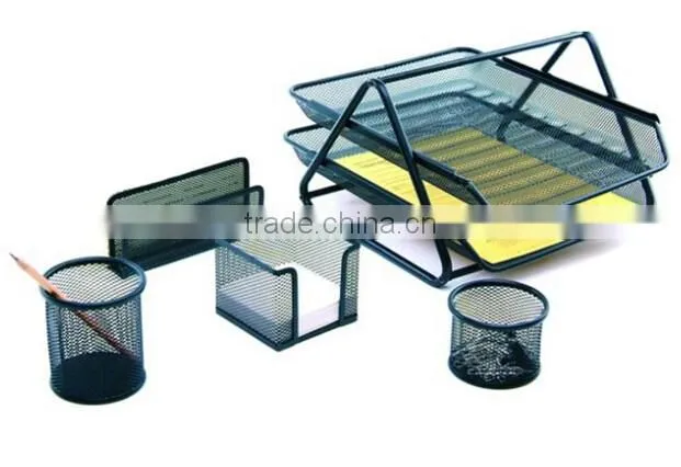 Store More 5 Set Desk Accessory Metal Mesh Office Set