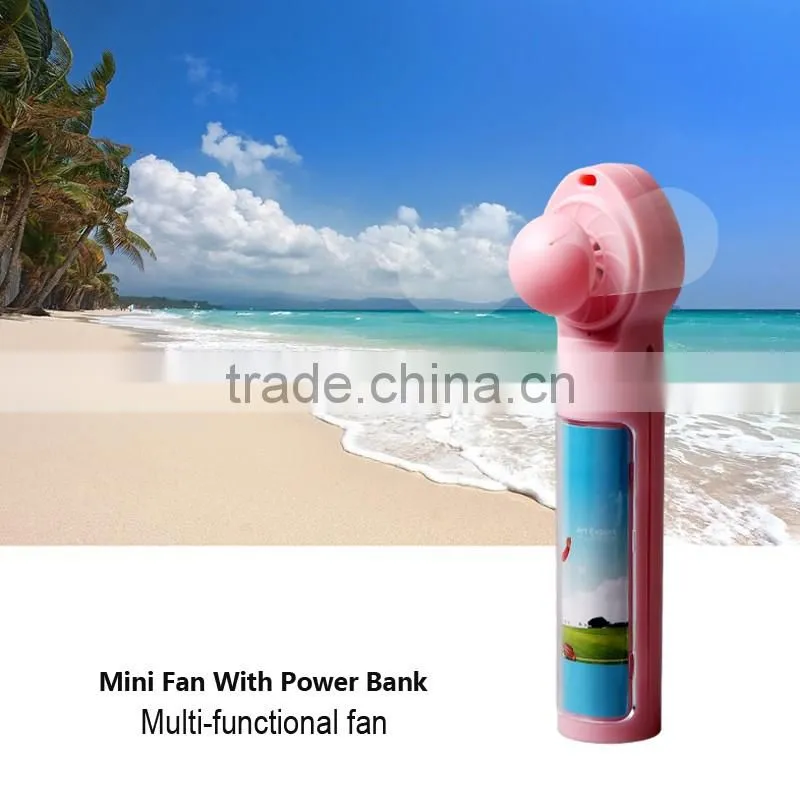 Summer hot mini fan, mini fan with power bank, rechargeble and convenient
