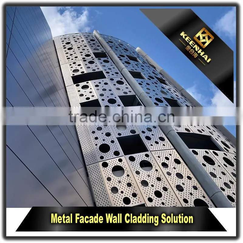 Laser Cutting Decorative Aluminium Perforated Facade Panel for Wall Cladding