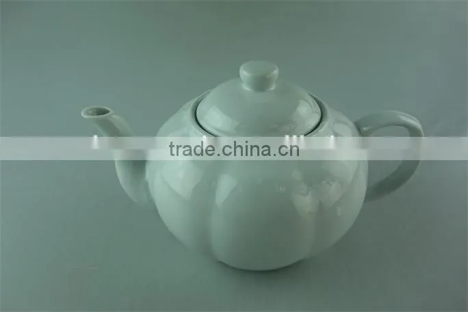 cheap ceramic pumpkin shape customized tea pot with lid