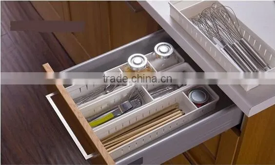 Fashion 3 Lattices Sundries Plastic Divided Storage Box/DIY Storage Box