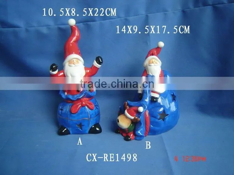 ceramic Christmas candle holder decoration -Ceramic Christmas Items