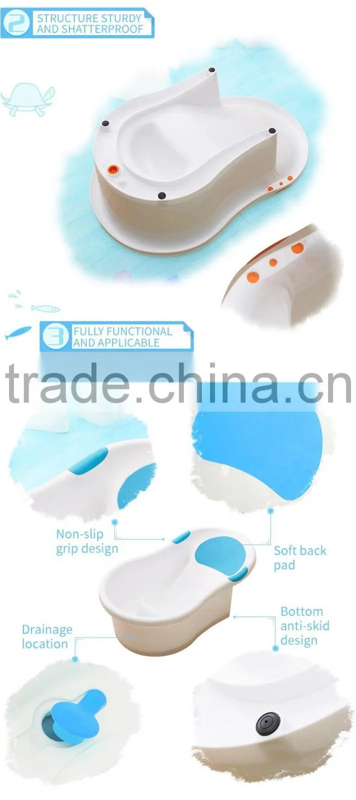 Bathtub, plastic bathtub for kids, portable bathtub for kids