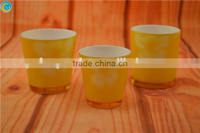 colored candles promotion glasses,glass candles jar,color tea cup holder
