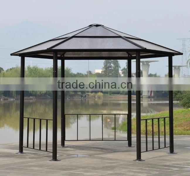 Outdoor Furniture General Use Iron Octagonal Polycarbonate Gazebo For Sale