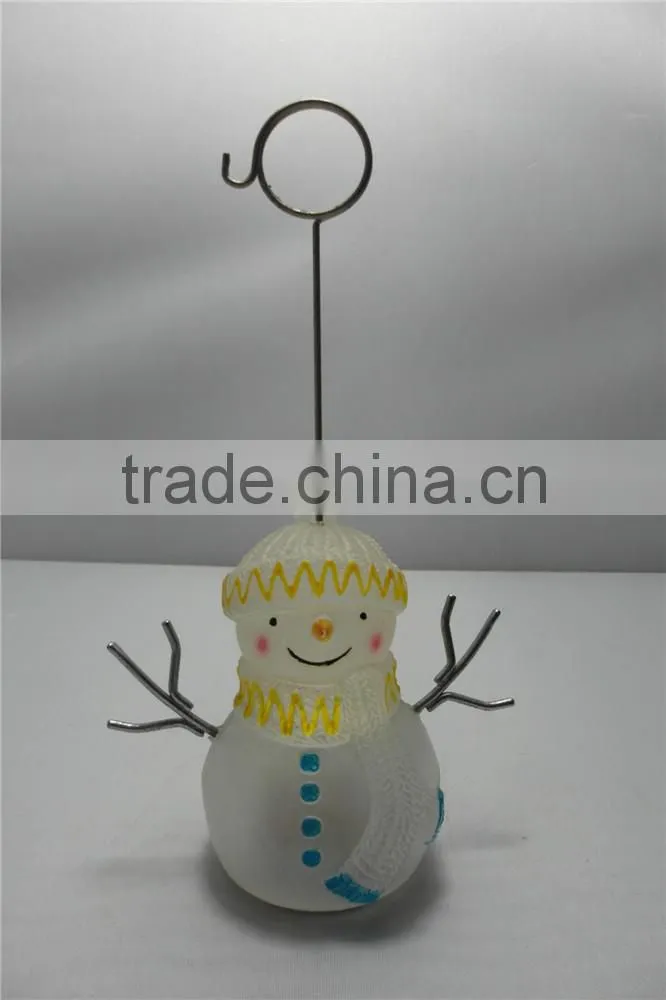 Snowman Memo Clips with Multicolor Molded Acrylic Based