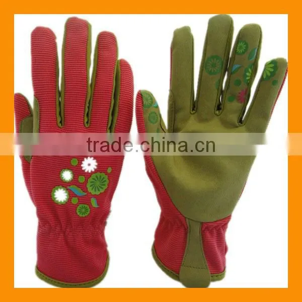 Soft Garden Work Pig Grain Leather Glove With Aeration Holes