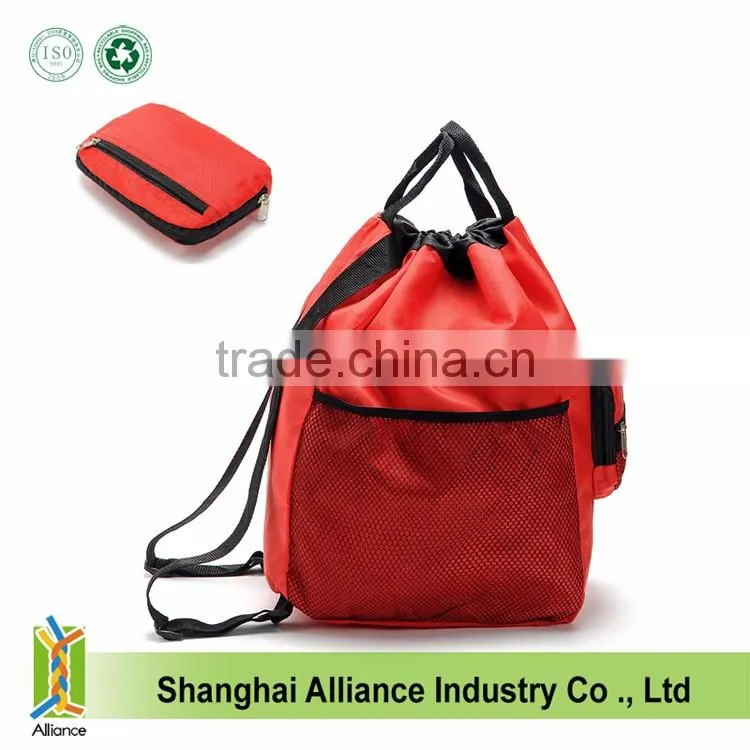 Factory audit custom eco-friendly school sport backpack drawstring bag