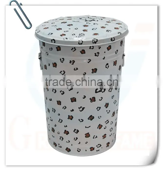 Outdoor decoation metal antique trash can