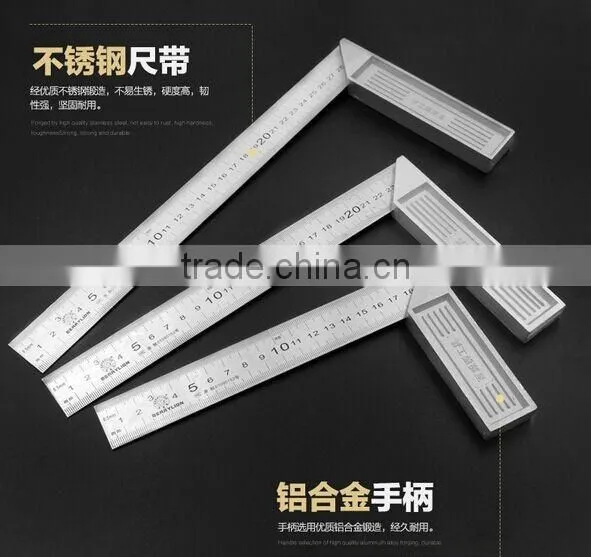 Berrylion 500mm Square Ruler Stainless Steel Clear Scale Alloy Square Ruler