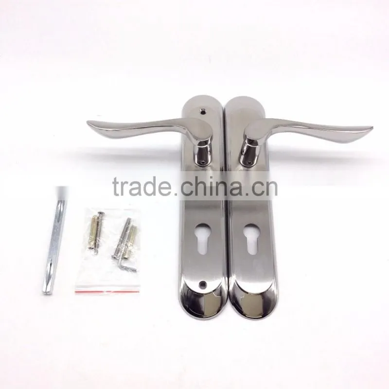 High quality stainless steel door handle lever lock, stainless steel european door handle lock