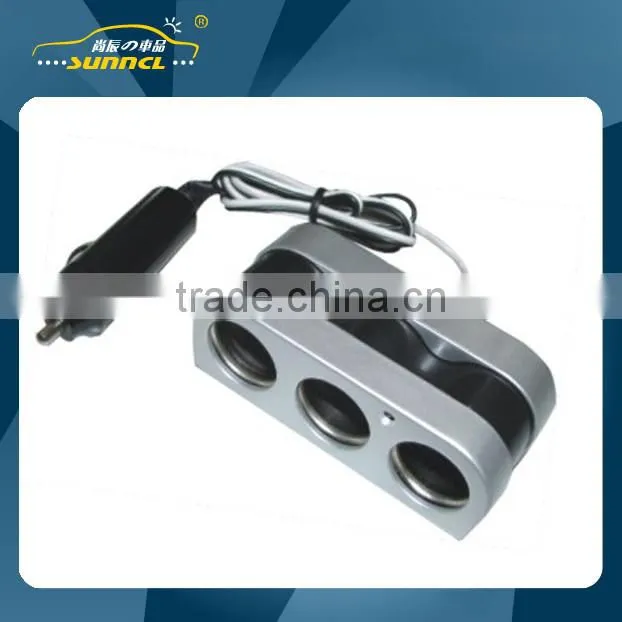 CE Approval 2 Socket USB Cigarette Lighter Power Adapter DC Outlet Splitter Car Charger for iPhones , iPads & Tablet