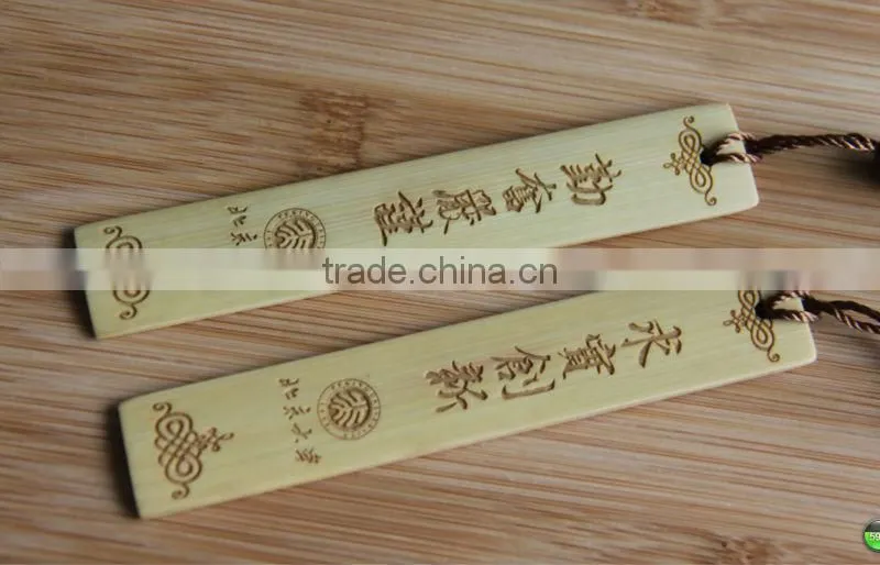 laser engraved custom wooden bookmark