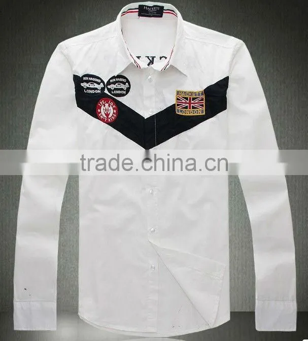 100% cotton long sleeves customize team racing shirt for men
