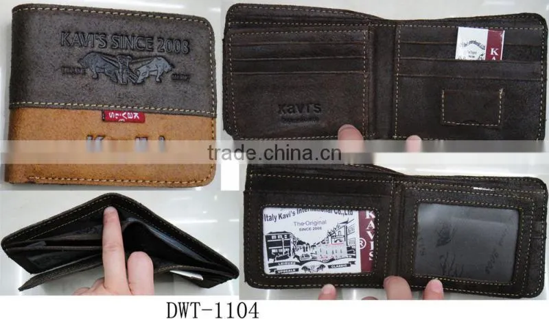 Fashion new genuine leather men stylish notecase