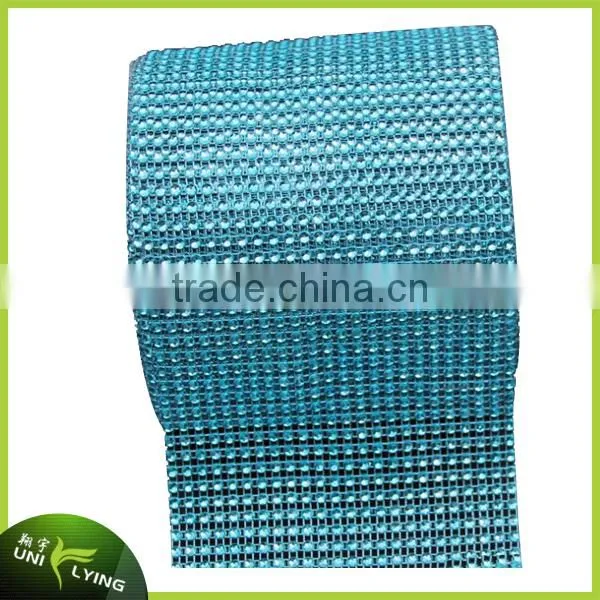 Newest Colorful Bling hot fix rhinestone mesh trimming