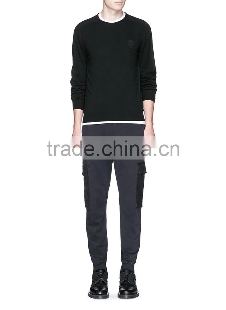 New design cotton casual pants with two pockets mens baggy trousers pants