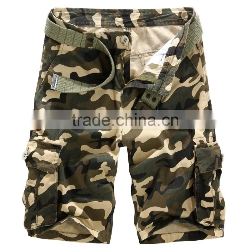 2017 New model summer wholesale china cheap price middle waist camo shorts