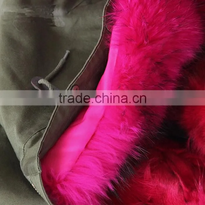 Myfur Winter Men's Fur Parka with Detachable Fur Lining and Raccoon Fur Hooded
