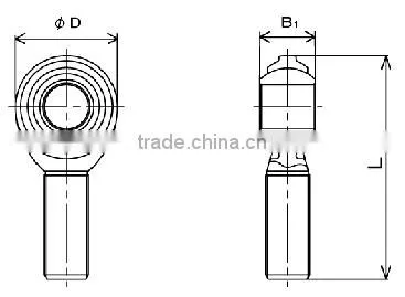 M8 female rod end bearing NHS8