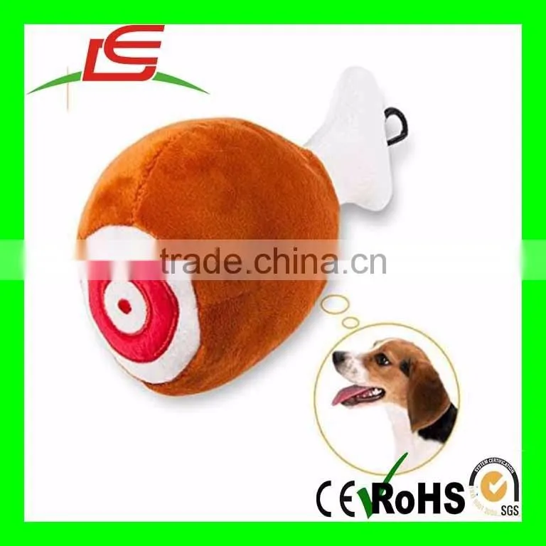 Dog Squeaky Plush Toy Pet Training Biting Chicken Leg Squeak Chew Toys