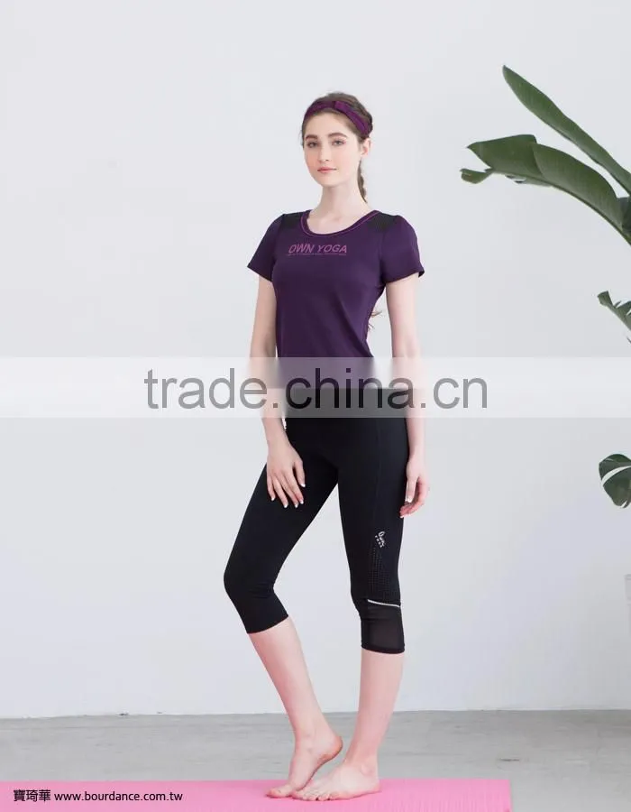 Women Gym Wear Yoga Fitness Short Sleeve T Shirts