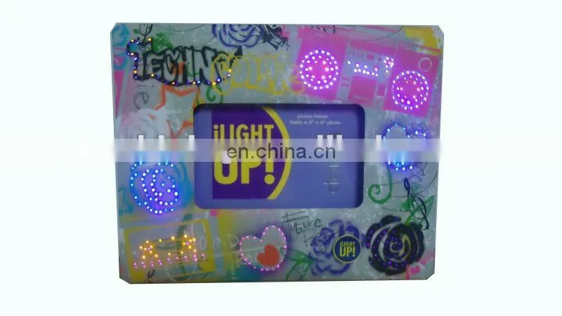 2017 HOT square paper /pvc sheet photo frame with led