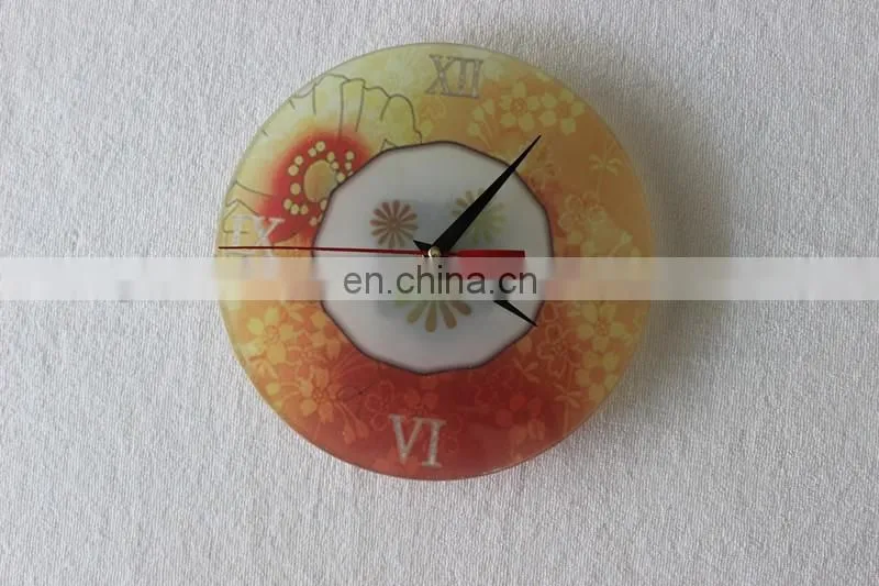 sublimation white coating tempered glass clock