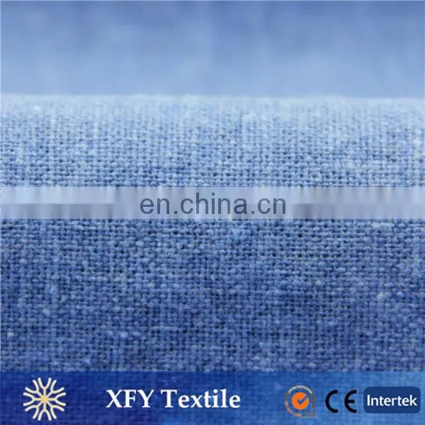 XFY-RL162 Navy Washing Fluorescence Pigment Dye Rayon Linen Fabric Wholesale Linen Fabric