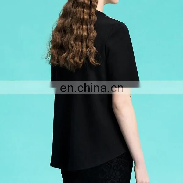 Promotion short sleeves ladies fashion design casual suit