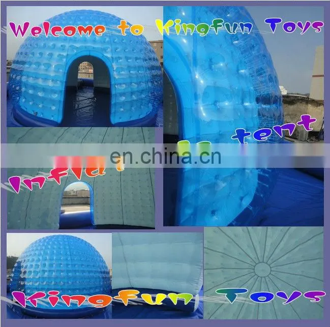 Shinny Silver inflatable shell/air office pod/air igloo dome