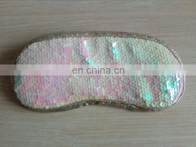 Professional Customized Sequin Decoration Soft Plush Eye Msk