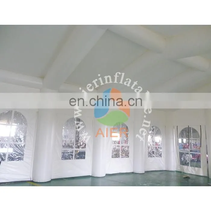 Most pupular high quality pvc tarpaulin inflatable yurt tent white pop up tent outdoor inflatable tent for sale