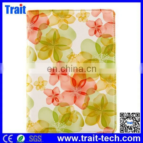New arrival newest design wallet leather case for iPad Air 2 with Elastic Belt