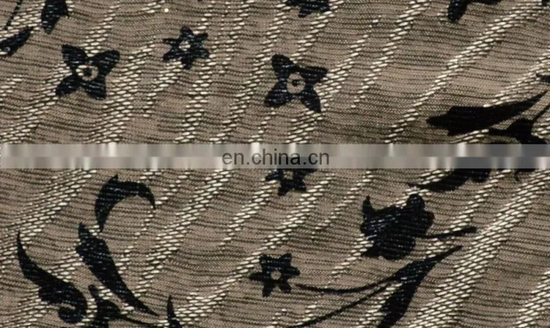 2014 cationic kint jacquard star foil fabric