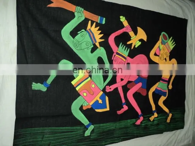 hand painted FLORECENT INDIAN GODS PRINTED WALL HANGINGS