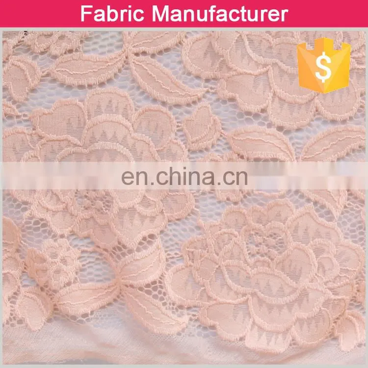 ladies garment public clothing spandex design solid lace fabric for female
