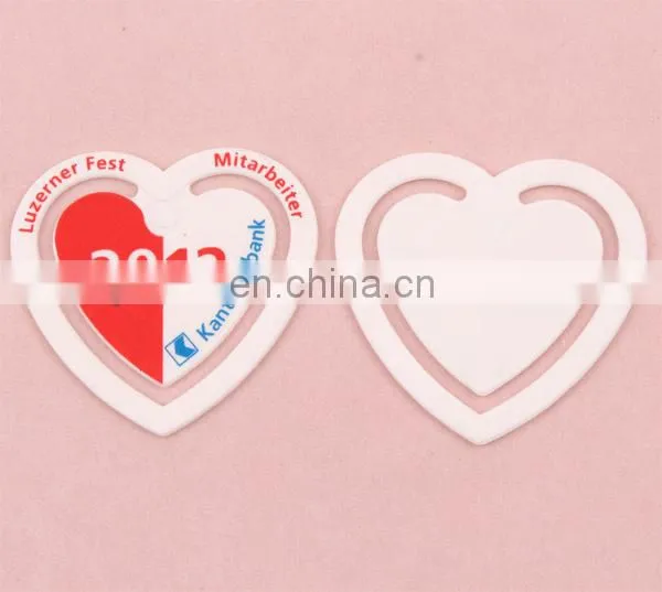 plastic heart paper clip