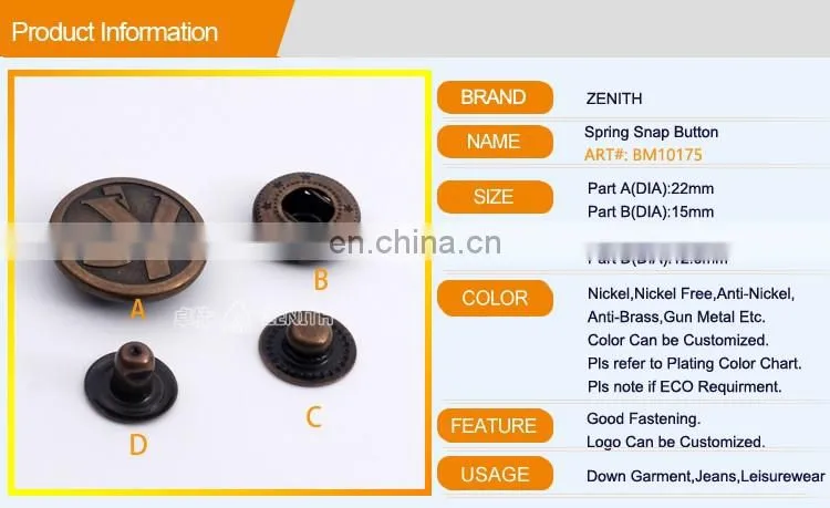 Clothing Snap Custom Metal Snap Button BM10175
