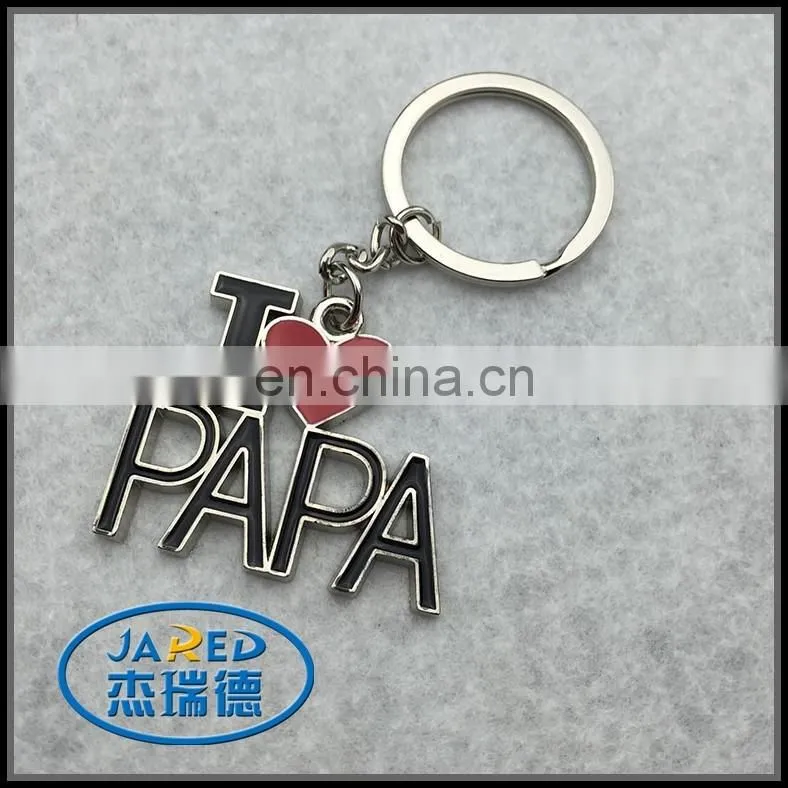 Custom logo keychain I love papa keychain