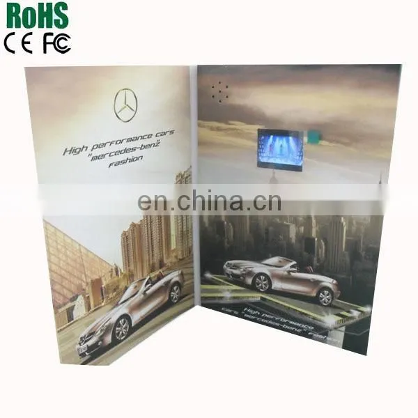 A4 Lofty customizd company annual advertise LCD greeting card