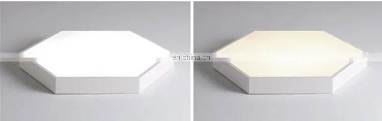 Modern creative geometric wrought iron remote control ceiling lamps