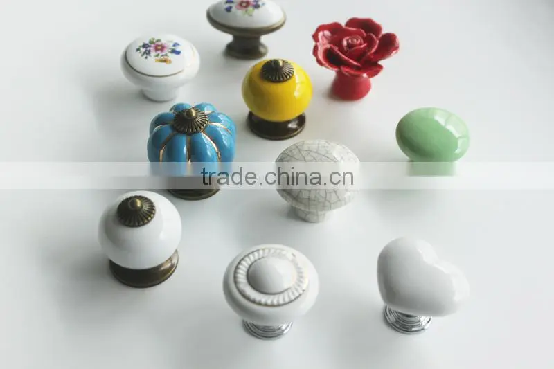 More styles ceramic colourful handles knobs ceramic