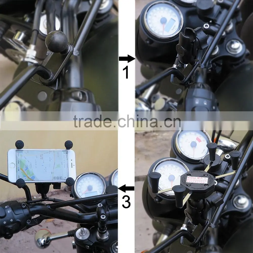 hot selling 360 degree rotation adjustable bike/bicycle/motorcycle mount holder for mobile phone and GPS