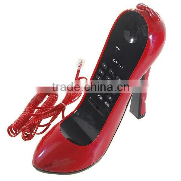 Novelty Corded Phone Telephone with shoe shape for kids or gifts